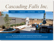 Tablet Screenshot of cascadingfallsinc.com